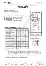 TPCA8105 datasheet pdf TOSHIBA