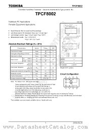 TPCF8002 datasheet pdf TOSHIBA