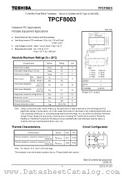 TPCF8003 datasheet pdf TOSHIBA
