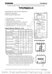 TPCP8003-H datasheet pdf TOSHIBA