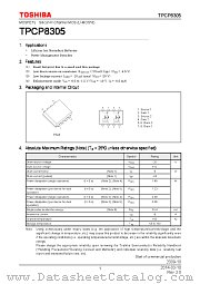 TPCP8305 datasheet pdf TOSHIBA