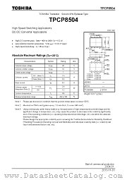 TPCP8504 datasheet pdf TOSHIBA