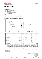 TRS12N65D datasheet pdf TOSHIBA