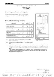 TTB001 datasheet pdf TOSHIBA