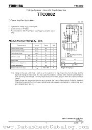 TTC0002 datasheet pdf TOSHIBA