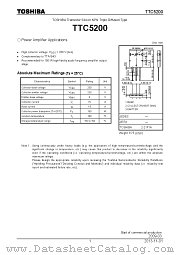 TTC5200 datasheet pdf TOSHIBA