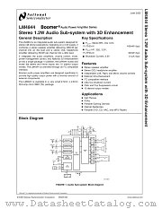 LM4844 datasheet pdf National Semiconductor
