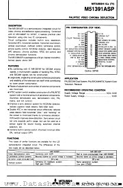 M51391ASP datasheet pdf Mitsubishi Electric Corporation