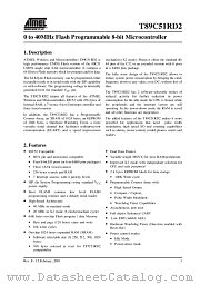 T89C51RD2-SLVC-L datasheet pdf Atmel