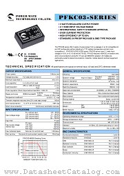 PFKC03-12D15 datasheet pdf Power Mate Technology