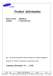 LTM170E4-L01 datasheet pdf Samsung Electronic