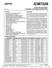 ICM7228CIPI datasheet pdf Intersil