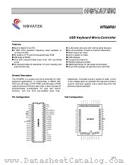NT68P81-D01012 datasheet pdf Novatek