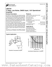 LMV791MKX datasheet pdf National Semiconductor