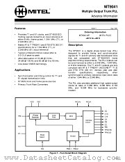 MT9041AP datasheet pdf Mitel Semiconductor