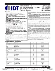 IDT71V2556SA166PFI datasheet pdf IDT