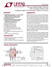 LTC3216EDE datasheet pdf Linear Technology
