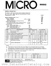 8550D datasheet pdf Micro Electronics