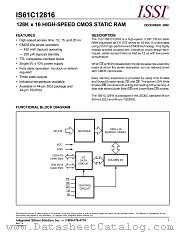 IS61C12816-12KI datasheet pdf Integrated Silicon Solution Inc