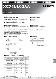 XC74UL02AA datasheet pdf Torex Semiconductor