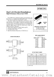 IN74HC139A datasheet pdf INTEGRAL Semiconductor Devices