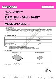 MBM29PL12LM datasheet pdf Fujitsu Microelectronics