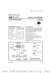 243NQ datasheet pdf International Rectifier