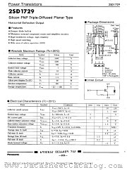 2SD1729 datasheet pdf Panasonic