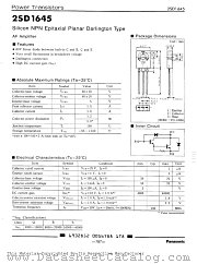 2SD1645 datasheet pdf Panasonic