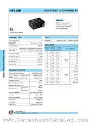 HF8509-248VDC datasheet pdf etc