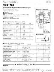 2SD1730 datasheet pdf Panasonic