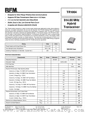 TR1004 datasheet pdf RF Monolithics Inc