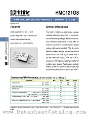 HMC121G8 datasheet pdf Hittite Microwave Corporation