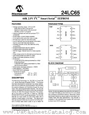 24LC65-P datasheet pdf Microchip