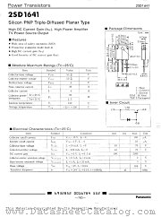 2SD1641 datasheet pdf Panasonic
