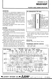 M52016SP datasheet pdf Mitsubishi Electric Corporation