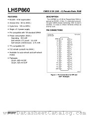 LH5P860D-80 datasheet pdf SHARP