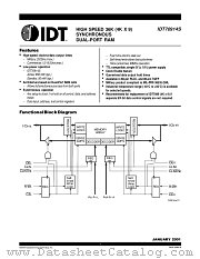 IDT70914S15P datasheet pdf IDT