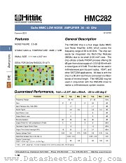 HMC282 datasheet pdf Hittite Microwave Corporation