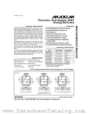MAX322EJA datasheet pdf MAXIM - Dallas Semiconductor