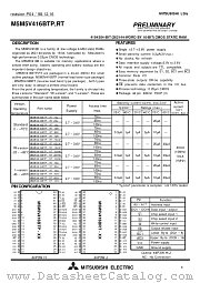 M5M5V416BTP-70LW datasheet pdf Mitsubishi Electric Corporation