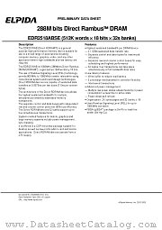 EDR2518ABSE-8C-E datasheet pdf Elpida Memory