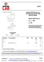 BFT37 datasheet pdf SemeLAB