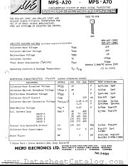 MPS-A70 datasheet pdf Micro Electronics