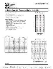 ICSSSTUF32864A datasheet pdf Integrated Circuit Systems