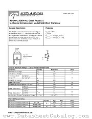 AOD414L datasheet pdf Alpha & Omega Semiconductor