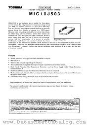 MIG10J503 datasheet pdf TOSHIBA