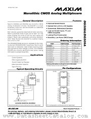 DG508AAK datasheet pdf MAXIM - Dallas Semiconductor