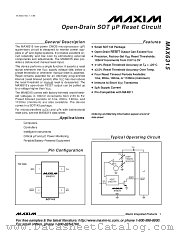 MAX6315US45D1-T datasheet pdf MAXIM - Dallas Semiconductor