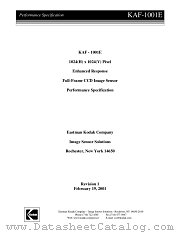 KAF-1001E datasheet pdf etc